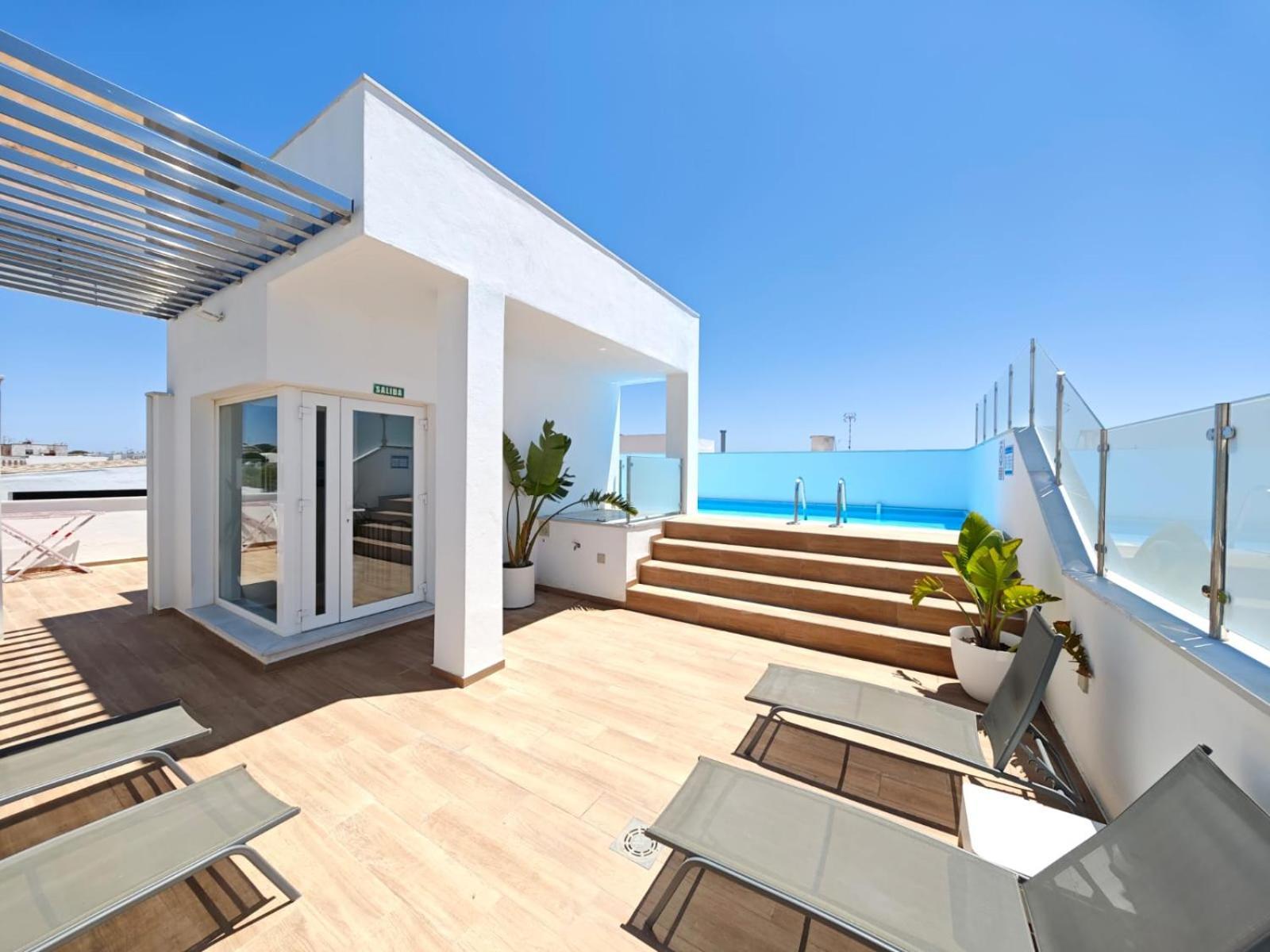Apartamento Nuevo En Planta Baja A Con Piscina Y Solarium Barbate Esterno foto
