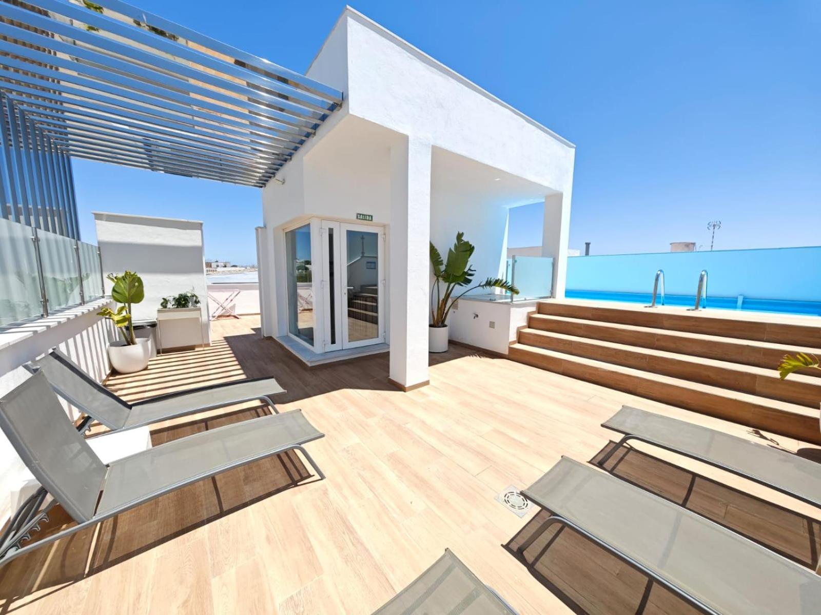 Apartamento Nuevo En Planta Baja A Con Piscina Y Solarium Barbate Esterno foto